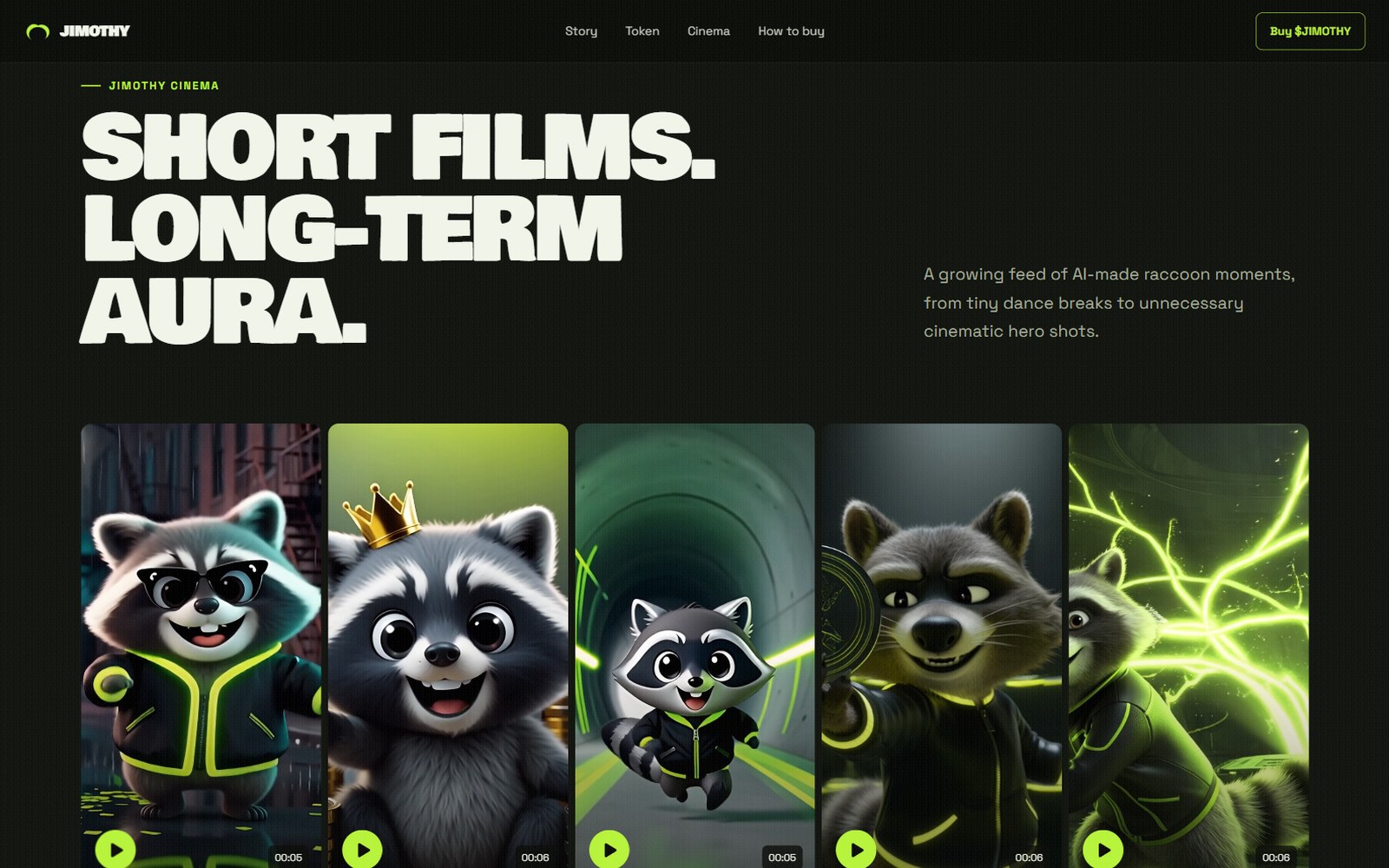 Jimothy — raccoon memecoin on Solana
